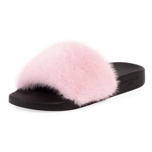 Givenchy fur pink slides